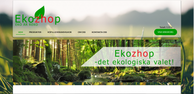 screenshot av ekozhop.se