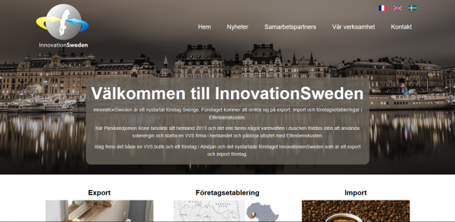 screenshot av innovationsweden.se .